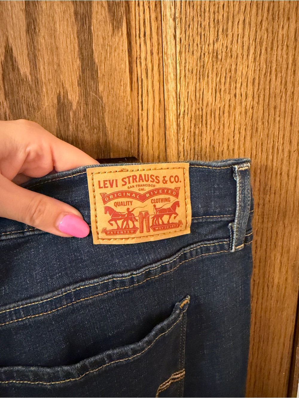 Levi Classic Bootcut Womens Dark Blue Denim Jeans Size 14 32x32 - Picture 7 of 10